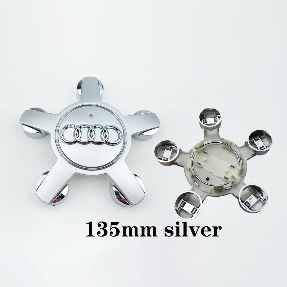 4pcs 135MM Car Hub Caps 4F0601165 For Audi A4 A5 A6 A7 Q3 Q5 A3 S5 Accessories Auto Wheel Center Cap Hubcap Rim Covers