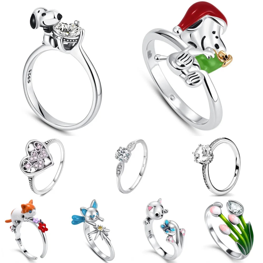 Anillos con Diseño Único 🐶✨ | Snoopy y más modelos disponibles