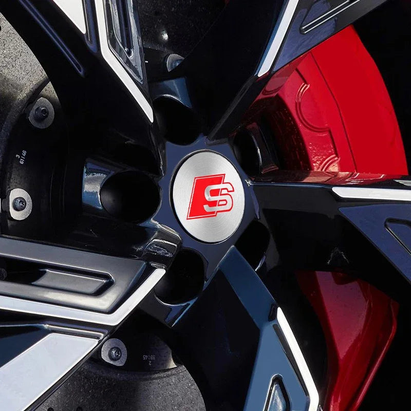 4pcs 60mm Auto Wheel Center Hub Caps Car Styling Stickers For Audi Sline A1 A3 A4 A5 A6 A7 A8 Q2 Q3 Q5 Q7 Q8 TT S1 S3 RS5 RS S
