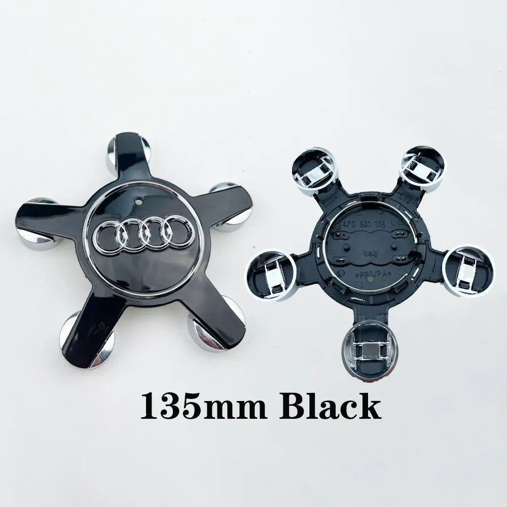 4pcs 135MM Car Hub Caps 4F0601165 For Audi A4 A5 A6 A7 Q3 Q5 A3 S5 Accessories Auto Wheel Center Cap Hubcap Rim Covers