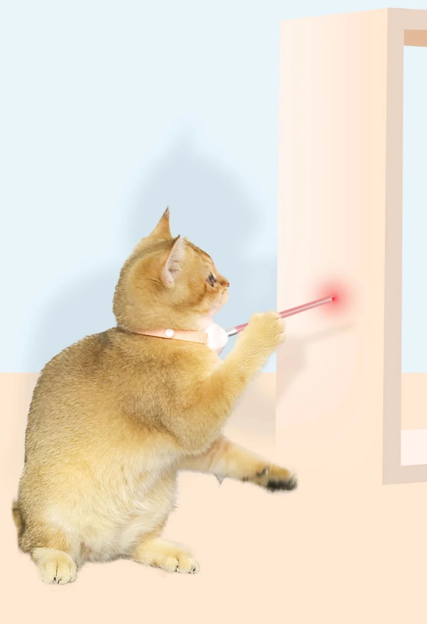 Laser Cat Collar Teasing Cat Electric USB Charging Kitten Automatic Cats Toy Smart Laser Teasing Cat Interactive Toy hi cat toy