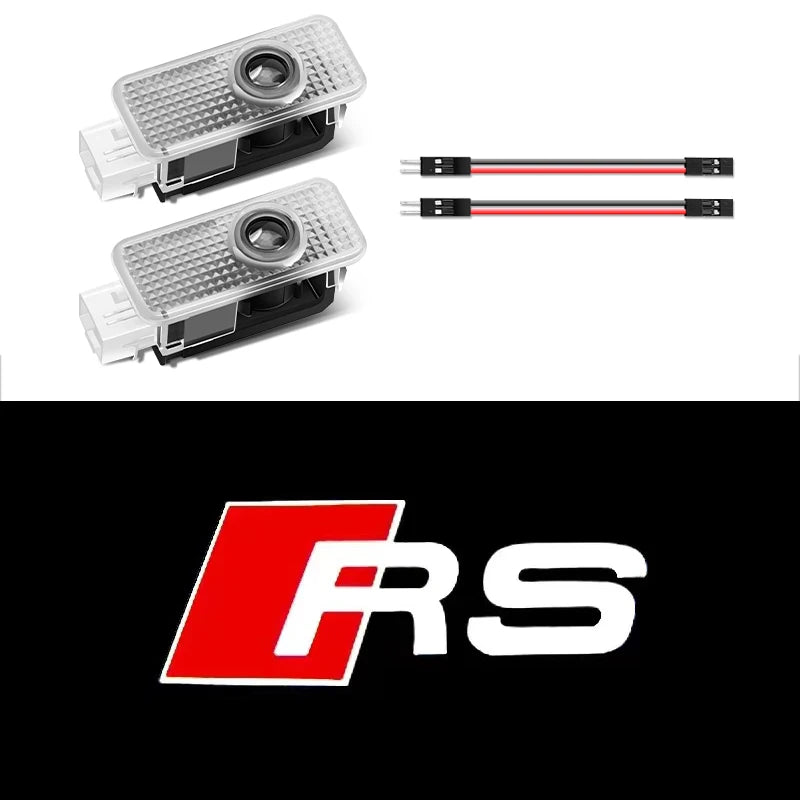 1/2PCS Auto Wireless Door Led Welcome Light Projection Lamp Light For Audi A4 B5 B6 B7 B8 A1 A3 A6 A5 A7 A8 Q3 Q5 Q7 TT S3 S6