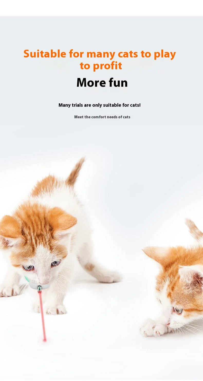 Cat Collar Laser Toy with Red Light, Interactive Cat Laser Toy for Bored Indoor Cats, Rechargeable Electric Laser Collar Toy