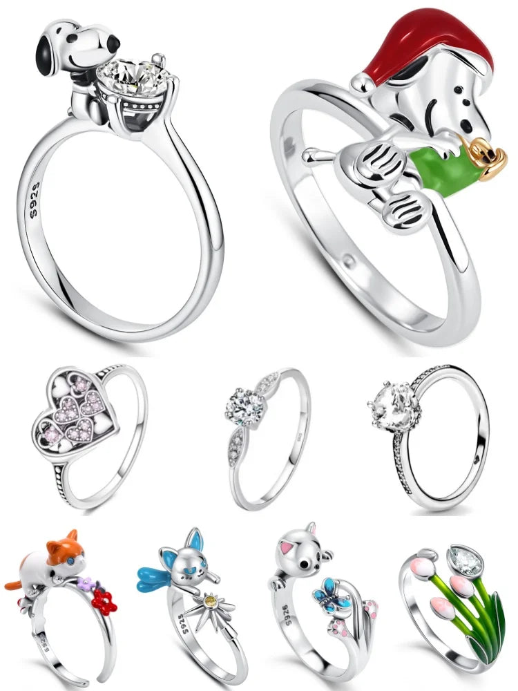 Anillos con Diseño Único 🐶✨ | Snoopy y más modelos disponibles