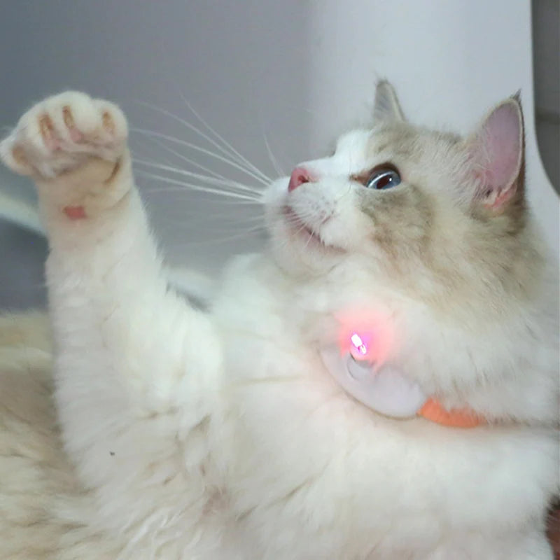 Laser Cat Collar Teasing Cat Electric USB Charging Kitten Automatic Cats Toy Smart Laser Teasing Cat Interactive Toy