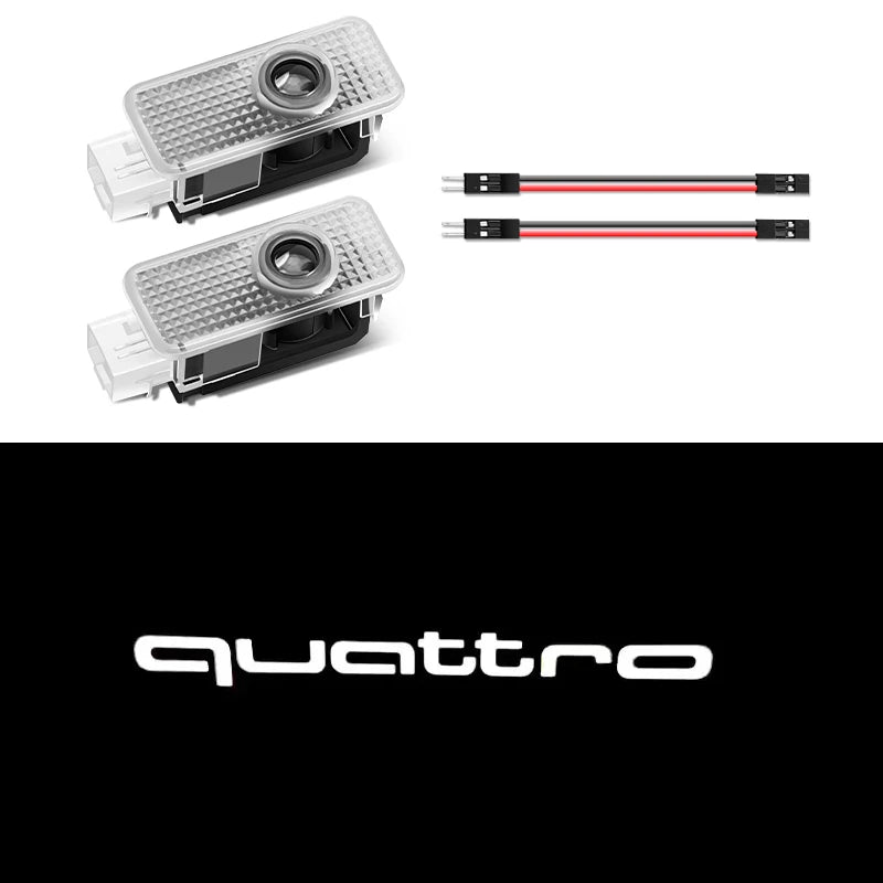 1/2PCS Auto Wireless Door Led Welcome Light Projection Lamp Light For Audi A4 B5 B6 B7 B8 A1 A3 A6 A5 A7 A8 Q3 Q5 Q7 TT S3 S6
