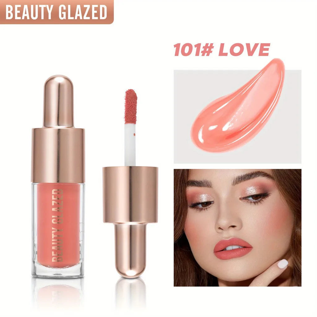 3 Colors Multifunctional Liquid Blush Matte Hydrating Cream Blush Soft Velvet Liquid Blush Makeup Lightweight Long-lasting