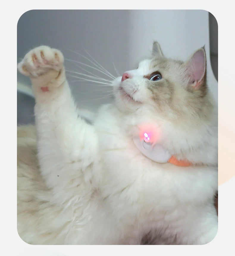 Laser Cat Collar Teasing Cat Electric USB Charging Kitten Automatic Cats Toy Smart Laser Teasing Cat Interactive Toy hi cat toy
