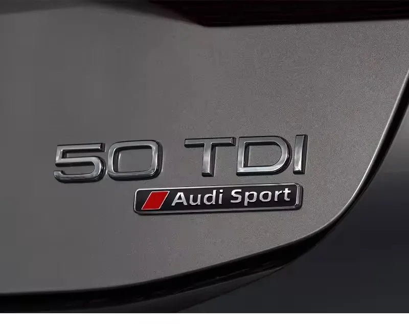1Pcs Car Styling Emblem Sticker 3D Metal Quattro Badge Trunk Decals Accessories For Audi Q5 Q4 A4 A6 A7 A5 A3 Q3 Q2 A1 A8 TT S1