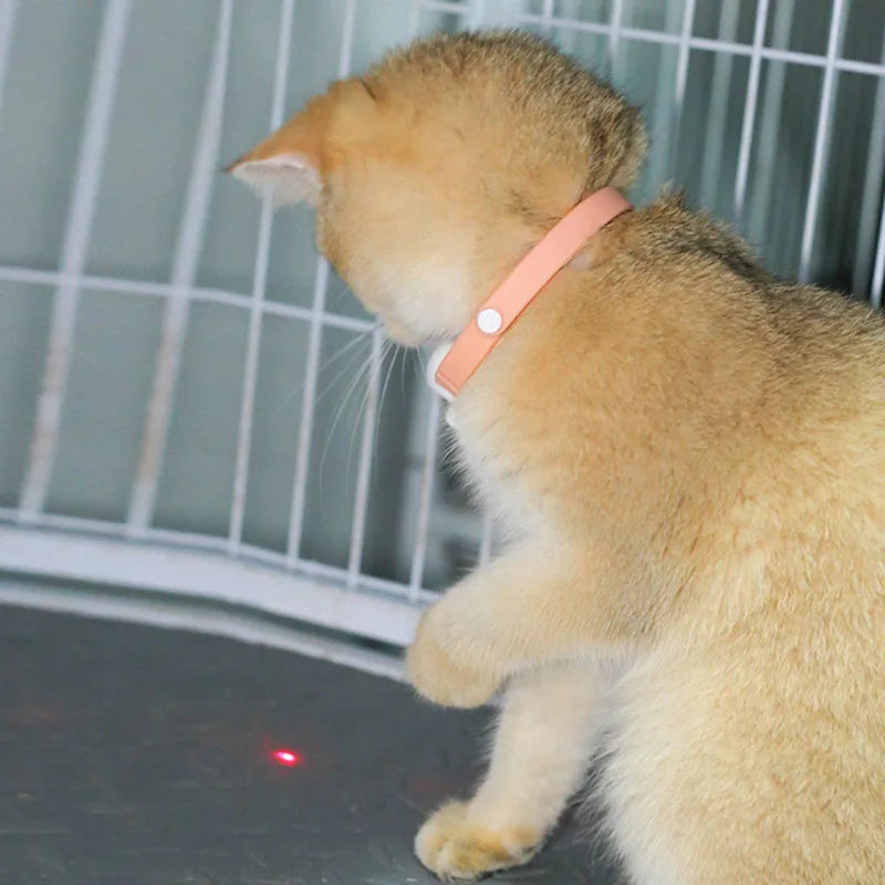 Laser Cat Collar Teasing Cat Electric USB Charging Kitten Automatic Cats Toy Smart Laser Teasing Cat Interactive Toy