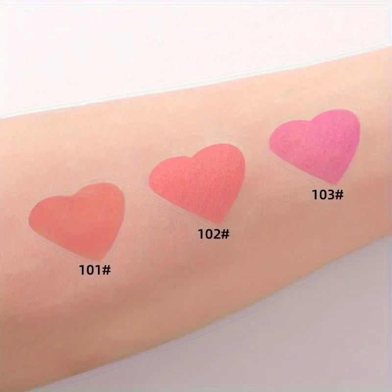3 Colors Multifunctional Liquid Blush Matte Hydrating Cream Blush Soft Velvet Liquid Blush Makeup Lightweight Long-lasting