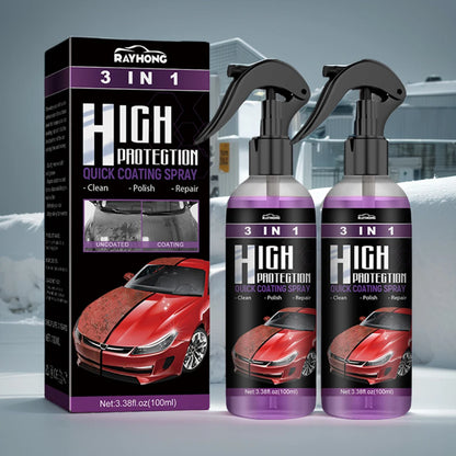 2 Set 3 In 1 Car Ceramic Coating Spray 100ml Car Paint Scratch Repair Remover Car Nano Spray Car Scratch Repair Car Paint Care