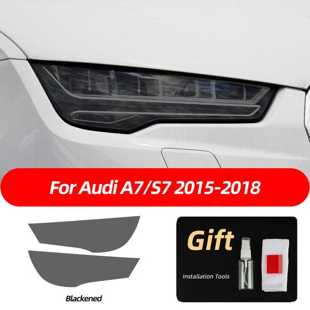 Car Headlight Protective Film Front Lamp Smoked Black For Audi A3 8V S3 A4 B8 B9 A5 A6 S6 C8 A7 A8 D4 TT TTS Q3 Q5 Q7 Q8 RS Q8