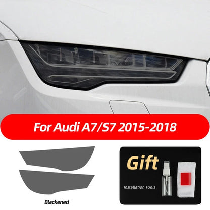 Car Headlight Protective Film Front Lamp Smoked Black For Audi A3 8V S3 A4 B8 B9 A5 A6 S6 C8 A7 A8 D4 TT TTS Q3 Q5 Q7 Q8 RS Q8