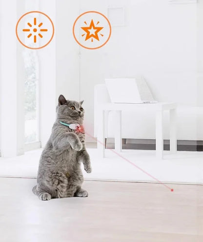 Smart Laser Tease Cat Collar Electric USB Rechargeable Pointer Kitten Automatic Toys Interactive Training Pet Accessories Goods