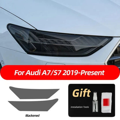 Car Headlight Protective Film Front Lamp Smoked Black For Audi A3 8V S3 A4 B8 B9 A5 A6 S6 C8 A7 A8 D4 TT TTS Q3 Q5 Q7 Q8 RS Q8