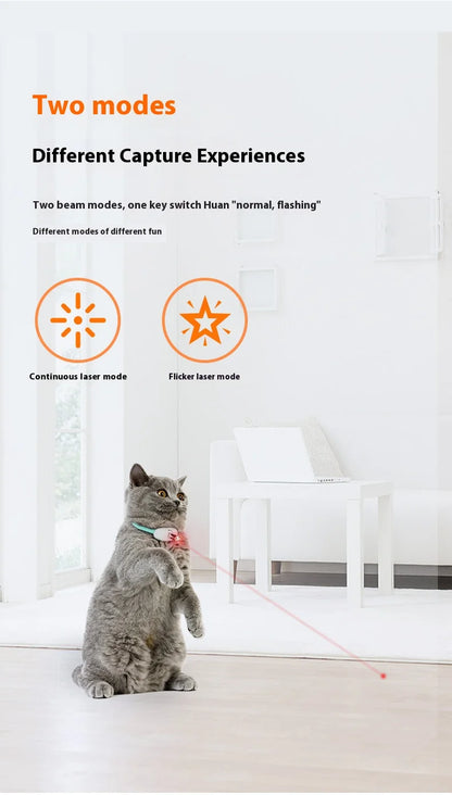 Cat Collar Laser Toy with Red Light, Interactive Cat Laser Toy for Bored Indoor Cats, Rechargeable Electric Laser Collar Toy