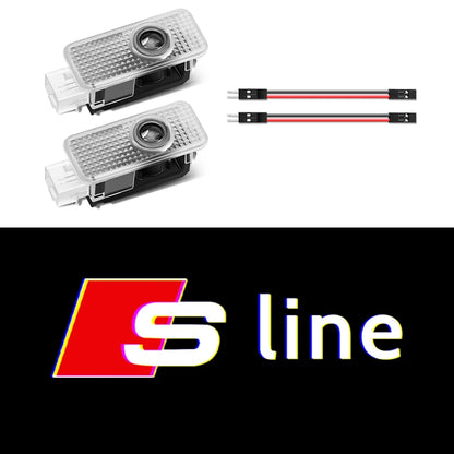 1/2PCS Auto Wireless Door Led Welcome Light Projection Lamp Light For Audi A4 B5 B6 B7 B8 A1 A3 A6 A5 A7 A8 Q3 Q5 Q7 TT S3 S6