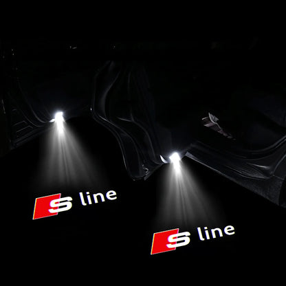 1/2PCS Auto Wireless Door Led Welcome Light Projection Lamp Light For Audi A4 B5 B6 B7 B8 A1 A3 A6 A5 A7 A8 Q3 Q5 Q7 TT S3 S6