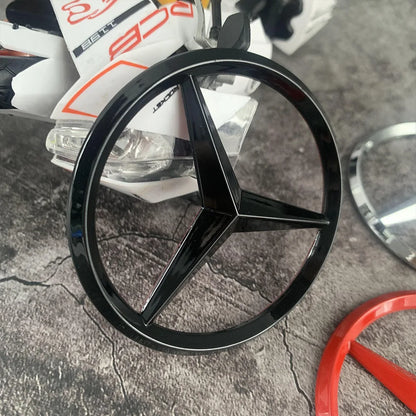 70MM 3D Metal Car Styling Engine Badge Decoration Hood Emblem Sticker for Mercedes Benz E C G M R S Class W176 W204 W212 GLC CLA