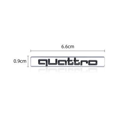 1Pcs Car Styling Emblem Sticker 3D Metal Quattro Badge Trunk Decals Accessories For Audi Q5 Q4 A4 A6 A7 A5 A3 Q3 Q2 A1 A8 TT S1
