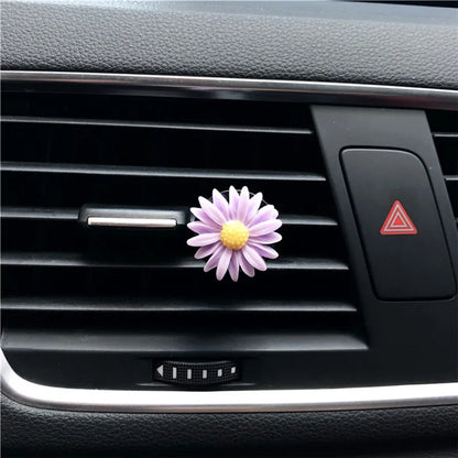 1pc Car Air Freshener Flowers Vent Clip Perfume Daisy Diffuser Essential Accessories For Girls Freshner Air Scent