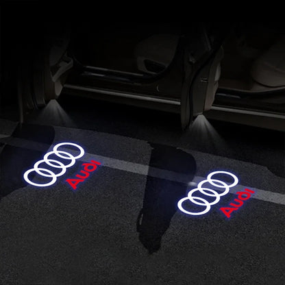 1/2PCS Auto Wireless Door Led Welcome Light Projection Lamp Light For Audi A4 B5 B6 B7 B8 A1 A3 A6 A5 A7 A8 Q3 Q5 Q7 TT S3 S6