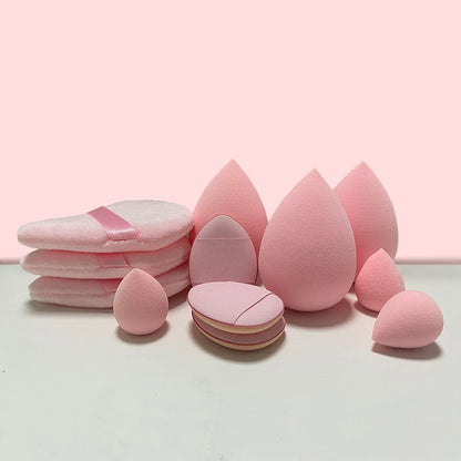 12PCS Makeup Tool Set Size Size Giant Soft Makeup Egg Makeup Powder Suitable for Base Makeup Corner Makeup Setting Novice Makeup