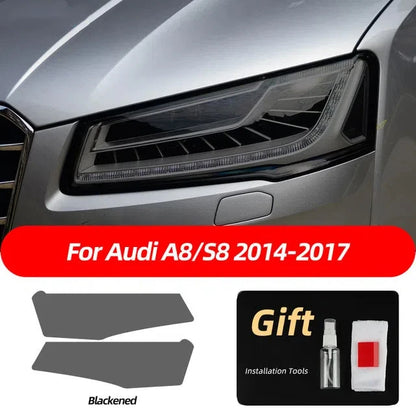 Car Headlight Protective Film Front Lamp Smoked Black For Audi A3 8V S3 A4 B8 B9 A5 A6 S6 C8 A7 A8 D4 TT TTS Q3 Q5 Q7 Q8 RS Q8