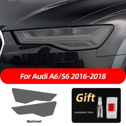 Car Headlight Protective Film Front Lamp Smoked Black For Audi A3 8V S3 A4 B8 B9 A5 A6 S6 C8 A7 A8 D4 TT TTS Q3 Q5 Q7 Q8 RS Q8
