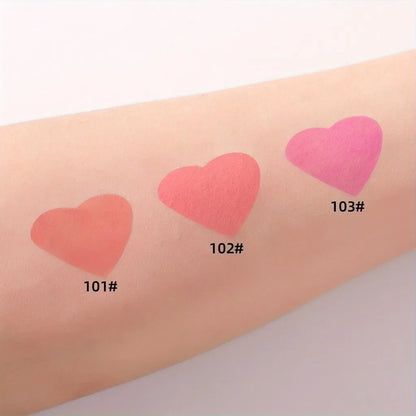 3 Colors Multifunctional Liquid Blush Matte Hydrating Cream Blush Soft Velvet Liquid Blush Makeup Lightweight Long-lasting