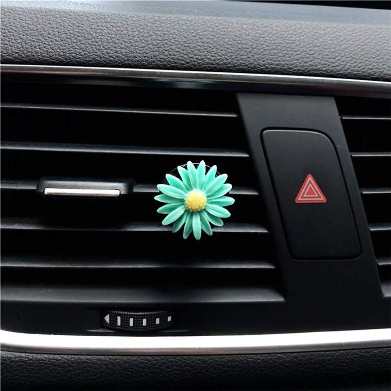 1pc Car Air Freshener Flowers Vent Clip Perfume Daisy Diffuser Essential Accessories For Girls Freshner Air Scent