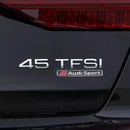 1Pcs Car Styling Emblem Sticker 3D Metal Quattro Badge Trunk Decals Accessories For Audi Q5 Q4 A4 A6 A7 A5 A3 Q3 Q2 A1 A8 TT S1