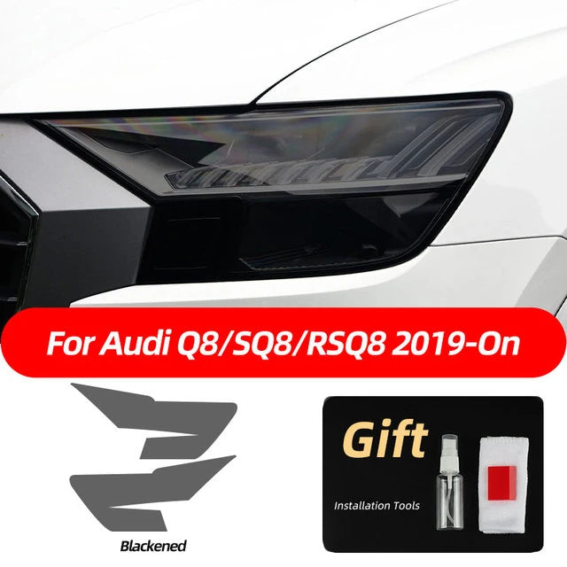 Car Headlight Protective Film Front Lamp Smoked Black For Audi A3 8V S3 A4 B8 B9 A5 A6 S6 C8 A7 A8 D4 TT TTS Q3 Q5 Q7 Q8 RS Q8
