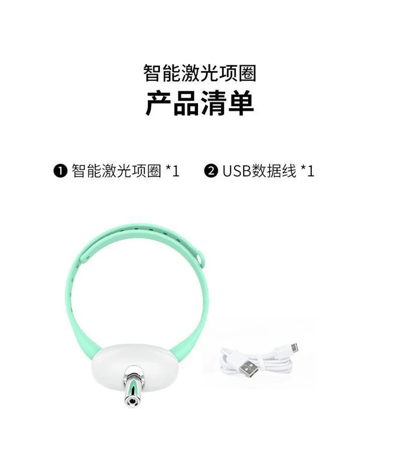 Smart Laser Tease Cat Collar Electric USB Rechargeable Pointer Kitten Automatic Toys Interactive Training Pet Accessories Goods