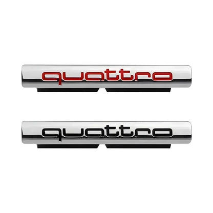 1Pcs Car Chrome Front Hood Grille quattro Emblem Badge Auto Trinket Styling For Audi S5 S6 S7 S4 S8 TT TTS A4 A6 C7 C6 B7 Q5 Q7