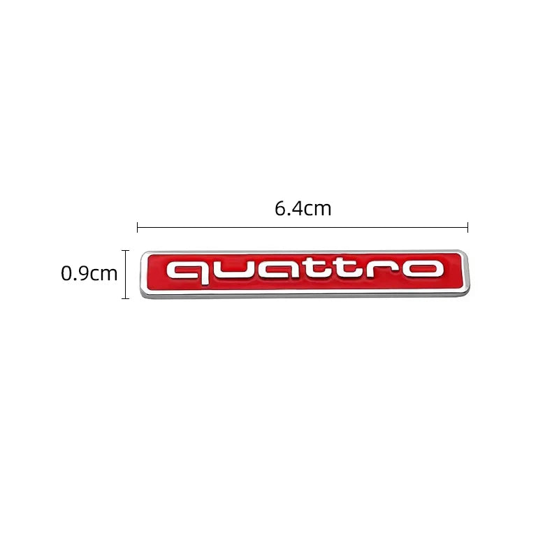 1Pcs Car Styling Emblem Sticker 3D Metal Quattro Badge Trunk Decals Accessories For Audi Q5 Q4 A4 A6 A7 A5 A3 Q3 Q2 A1 A8 TT S1
