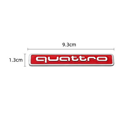1Pcs Car Styling Emblem Sticker 3D Metal Quattro Badge Trunk Decals Accessories For Audi Q5 Q4 A4 A6 A7 A5 A3 Q3 Q2 A1 A8 TT S1