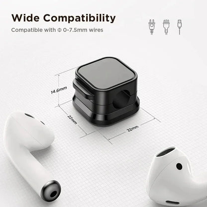 Magnetic Cable Clip Cable Holder Adhesive Wire Keeper Cord Cable Organizer for Home Office Under Desk Management