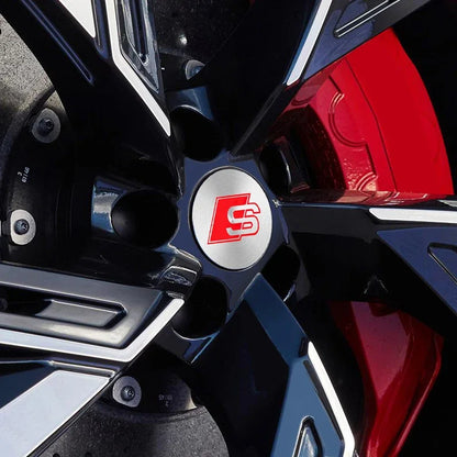 4pcs 60mm Auto Wheel Center Hub Caps Car Styling Stickers For Audi Sline A1 A3 A4 A5 A6 A7 A8 Q2 Q3 Q5 Q7 Q8 TT S1 S3 RS5 ﻿RS S