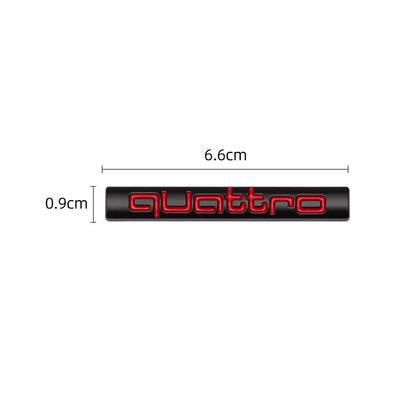 1Pcs Car Styling Emblem Sticker 3D Metal Quattro Badge Trunk Decals Accessories For Audi Q5 Q4 A4 A6 A7 A5 A3 Q3 Q2 A1 A8 TT S1