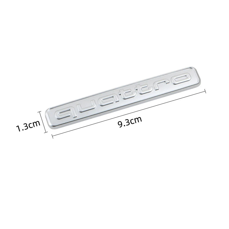 1Pcs Car Styling Emblem Sticker 3D Metal Quattro Badge Trunk Decals Accessories For Audi Q5 Q4 A4 A6 A7 A5 A3 Q3 Q2 A1 A8 TT S1