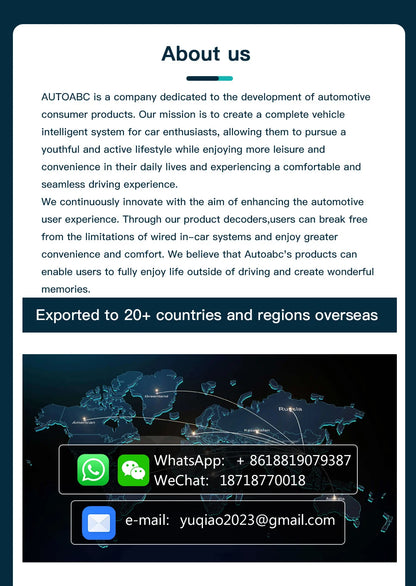 AUTOABC 2025 New Wireless CarPlay Android Auto for Audi A6 S6 C7 A7 2011-2018 with AirPlay Mirror Link Multimedia Camera