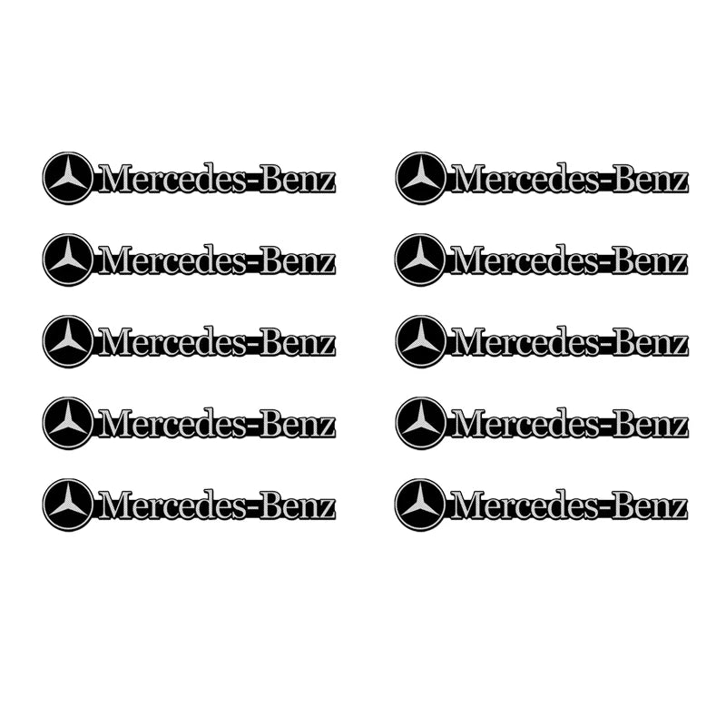 4/10pcs car audio decorate 3D Aluminum Badge Emblem Sticker For Mercedes Benz AMG C200 C260 C300 W108 W124 W126 W140 W168 W169
