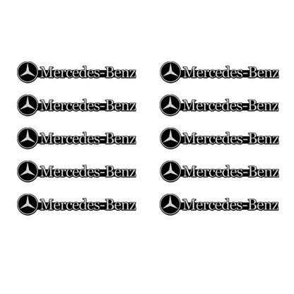 4/10pcs car audio decorate 3D Aluminum Badge Emblem Sticker For Mercedes Benz AMG C200 C260 C300 W108 W124 W126 W140 W168 W169
