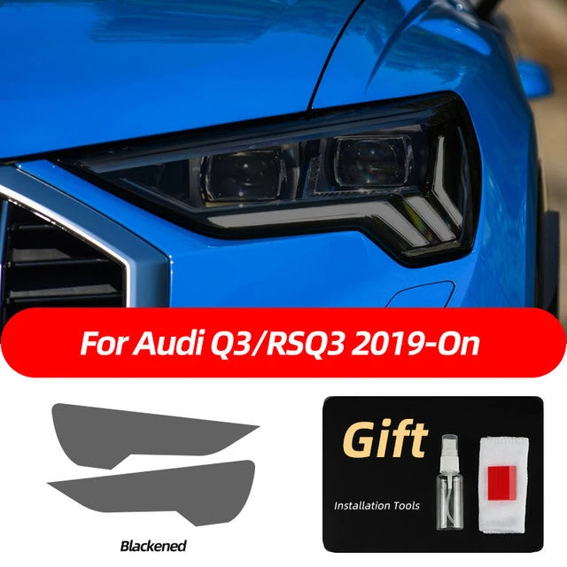 Car Headlight Protective Film Front Lamp Smoked Black For Audi A3 8V S3 A4 B8 B9 A5 A6 S6 C8 A7 A8 D4 TT TTS Q3 Q5 Q7 Q8 RS Q8
