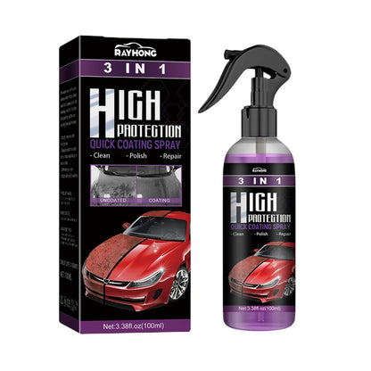 2 Set 3 In 1 Car Ceramic Coating Spray 100ml Car Paint Scratch Repair Remover Car Nano Spray Car Scratch Repair Car Paint Care