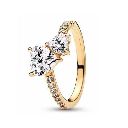 925 Sterling Silver New Various Colors Shiny Heart-shaped Ring Luxury Exquisite Charm Jewelry Surprise Commemorative Gifts