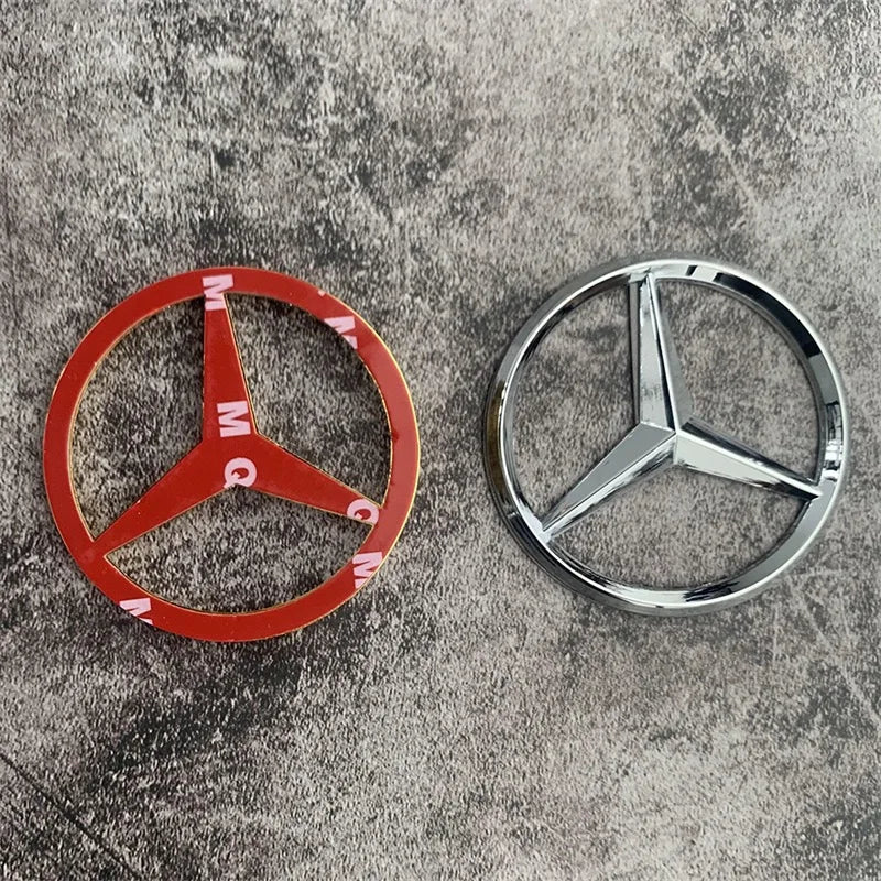70MM 3D Metal Car Styling Engine Badge Decoration Hood Emblem Sticker for Mercedes Benz E C G M R S Class W176 W204 W212 GLC CLA