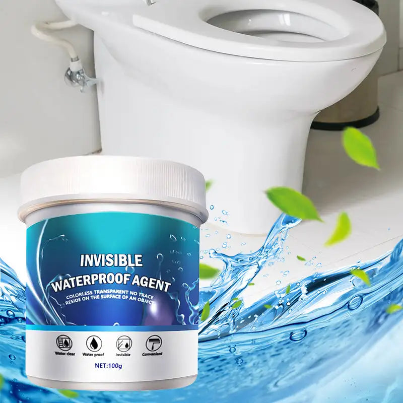 100g Transparent Waterproof Coating for Indoor & Outdoor, Rooftop Bathroom Toilet Wall Leak Waterproofing Filling Sealing Agent